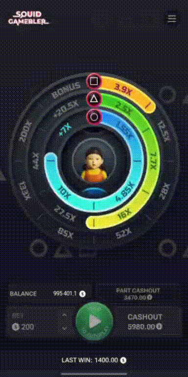 Gameplay Squid Gamebler